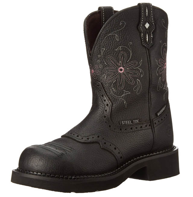 justin steel toe boots womens