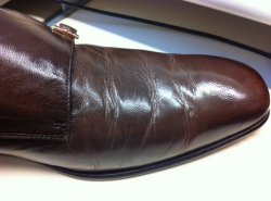 how to get the creases out of leather shoes