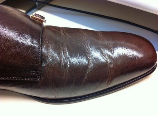 How do you remove creases from shoes